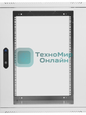 Шкаф коммутационный ЦМО ШРН-15.650-9005 настенный 15U 600x658мм пер.дв.стекл 200кг черный 600мм 180град.