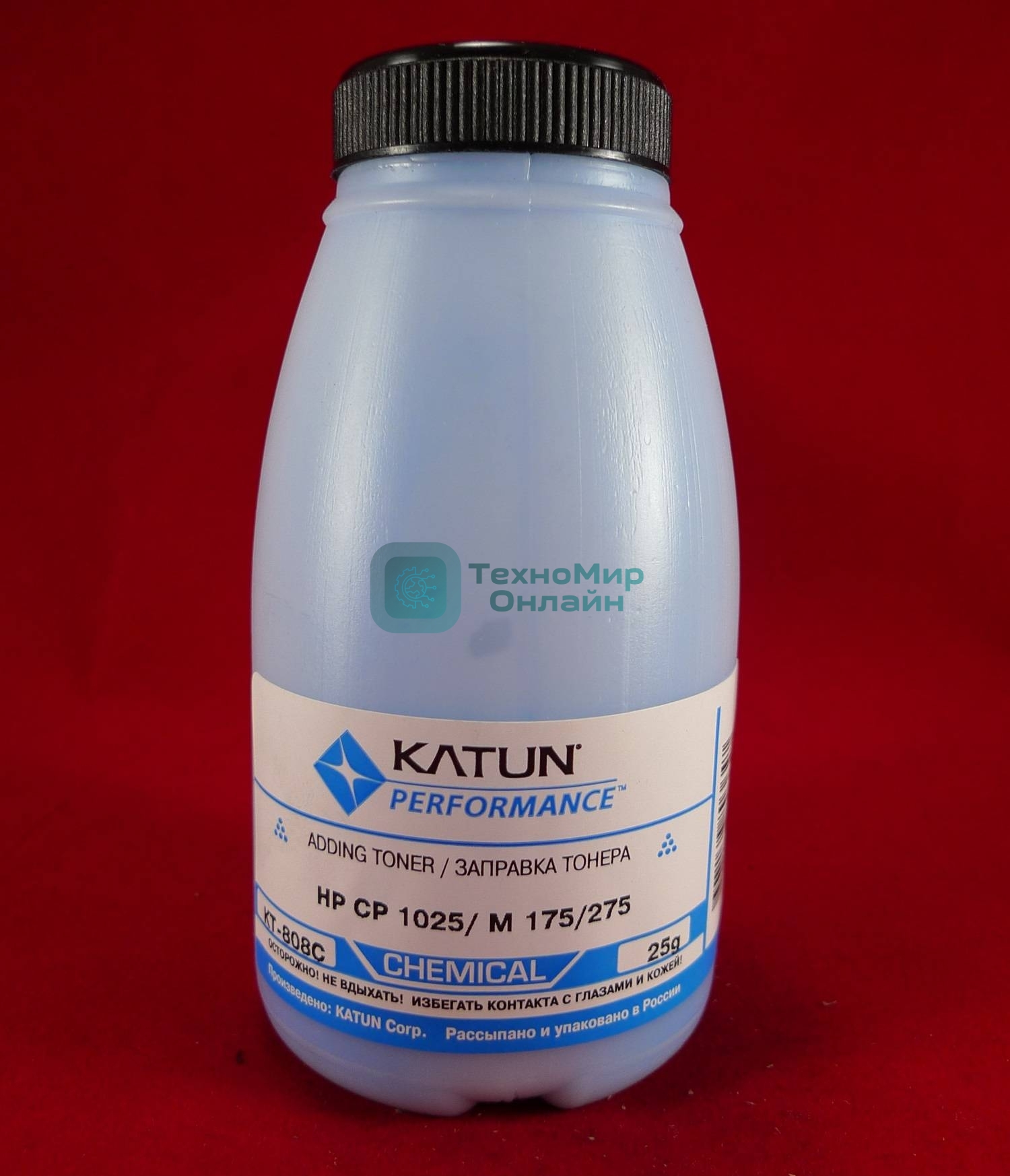 Тонер HP CP 1025/M 175/275 Cyan, химический (фл.25г.) Katun фас. Россия