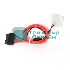 Кабель Gembird/Cablexpert Combo miniSATA, molex+SATA/miniSATA, 6pin+7pin, (длина инт-35 см, пит-30 см)