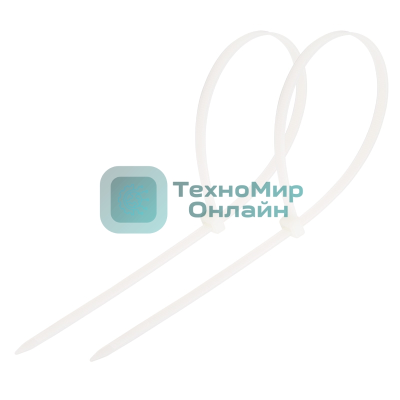 Хомут-стяжка кабельная нейлоновая Rexant 350 x4,8 мм, белая, упаковка 100 шт.