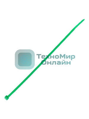 Хомуты Сибртех 200 х 3,6 мм, пластиковые, зеленые, 100 шт.
