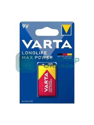 Батарейка VARTA LONGLIFE MAX P. 9V бл.1
