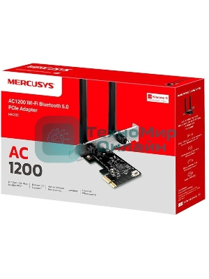 Wi-Fi Bluetooth PCI Адаптер Mercusys AC1200 Dual-Band Wi-Fi Bluetooth PCI Express Adapter