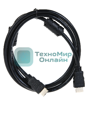 Кабель Telecom HDMI-19M --- HDMI-19M ver 2.0+3D/Ethernet,2 фильтра 2m TCG200F-2M