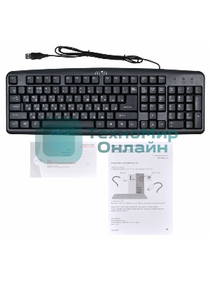 Клавиатура Oklick 100M HW3 проводная, USB Type-A, чёрный