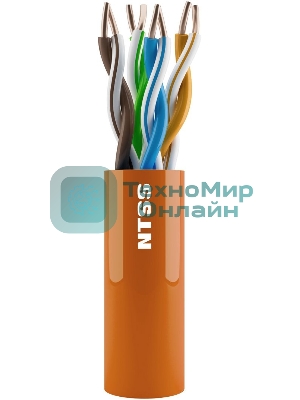Кабель информационный NTSS NTSS-IN-UTP4-5Е-LSZH-OR кат.5E U/UTP 4X2X24AWG LSZH внутренний 305м оранжевый