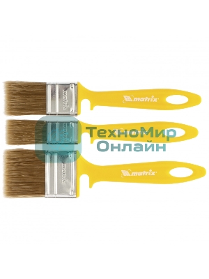 Набор кистей Matrix для лаков, 25 мм, 35 мм, 50 мм, искусственная щетина, пластиковая рукоятка