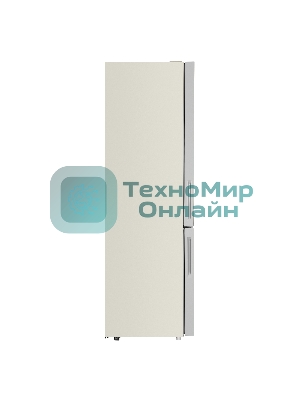 Холодильник Maunfeld MFF200NFBG Inverter бежевый двухкамерный 271/106 л морозилка снизу, No Frost