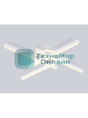 Потолочный светодиодный светильник Ambrella light FL6281 WH белый 58W 3000K-6400K 700*700*85 (ПДУ ИК)
