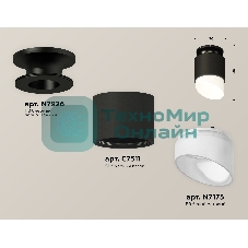 Светильник Ambrella Light XS7511066 SBK/PBK/FR черный песок/черный полированный/белый матовый MR16 GU5.3 (N7926, C7511, N7175)