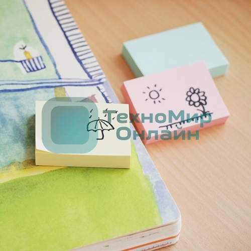Блок самоклеящийся бумажный Stick`n 21131 38x51мм 100лист. 70г/м2 неон 3цв.в упак. без упаковки