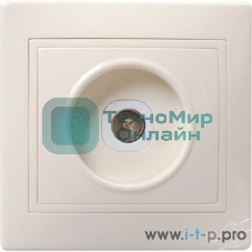 Розетка телевизионная TV 1-м СП Кварта РТВ10-ККм IP20 крем. IEK EAK10-K33-DM