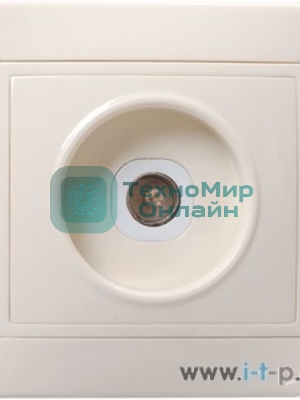 Розетка телевизионная TV 1-м СП Кварта РТВ10-ККм IP20 крем. IEK EAK10-K33-DM