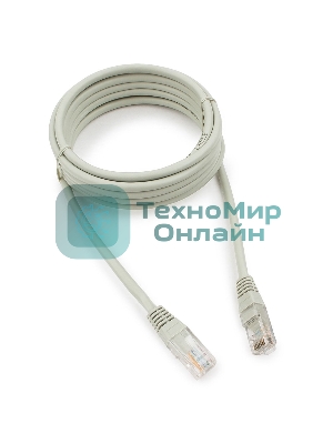 Патч-корд медный UTP Cablexpert PP10-3M cat.5e, 3м, литой, многожильный, серый