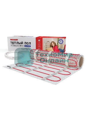 Теплый пол (нагревательный мат) Rexant Classic RNX -3,5-525 (площадь 3,5 м2 (0,5 х 7,0 м)), 525 Вт, двухжильный с экраном