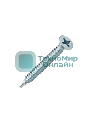 Саморез оконный Kranz сверло, 3.9х38, белый цинк, короб (500 шт./уп.)