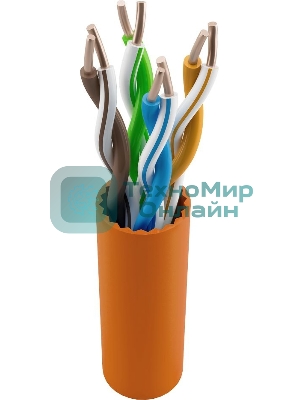 Кабель информационный NTSS NTSS-IN-UTP4-5Е-LSZH-OR кат.5E U/UTP 4X2X24AWG LSZH внутренний 305м оранжевый