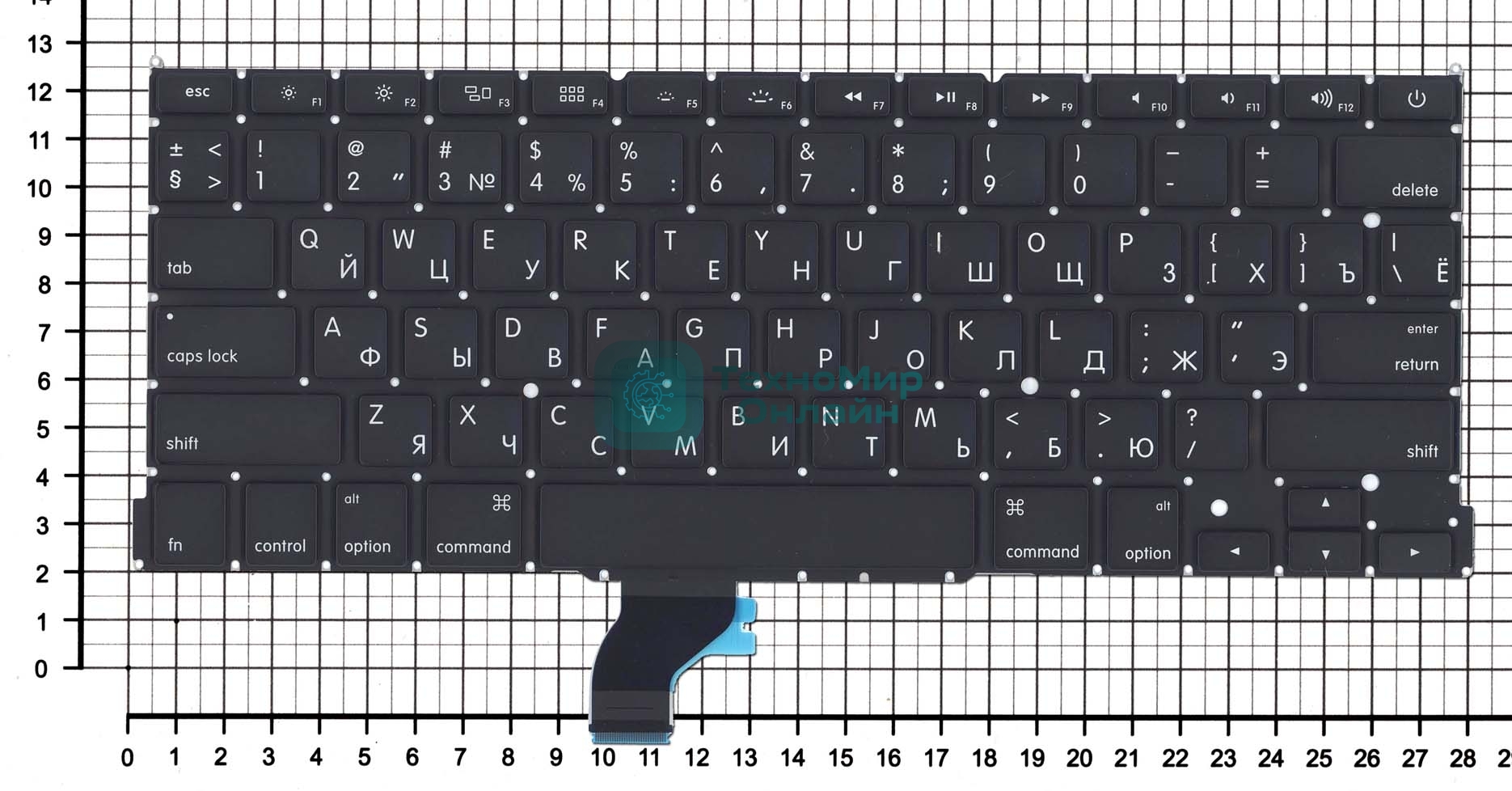 Клавиатура для ноутбука MacBook Pro 13