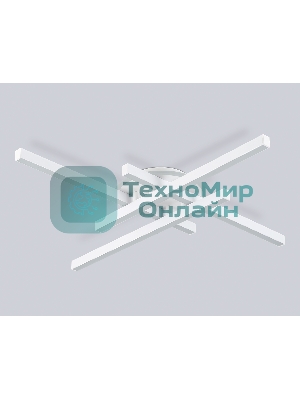 Потолочный светодиодный светильник Ambrella light FL6281 WH белый 58W 3000K-6400K 700*700*85 (ПДУ ИК)