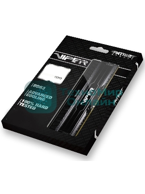 Оперативная память Patriot Viper 3, DDR3, 16GB (2x8 GB), 1600 MHz, CL9, DIMM, радиатор, черный