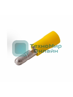 Разъем штекерный изолированный Rexant штекер 5 мм 4-6 мм² (РШи-п 6.0-5) желтый