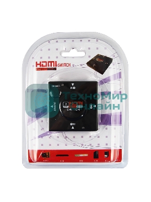 Переключатель Rexant гнездо HDMI на 3 гнезда HDMI, без питания, пластик