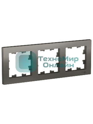 Рамка 3-м AtlasDesign универс. сталь SchE