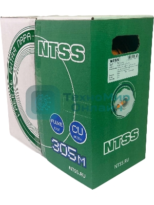 Кабель информационный NTSS NTSS-IN-UTP4-5Е-LSZH-OR кат.5E U/UTP 4X2X24AWG LSZH внутренний 305м оранжевый