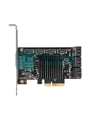 Контроллер ExeGate EXE-510 (PCI-E x4, SATA3 6Gb/s, 10 int, ASMedia Chipset ASM1166+JMB575)