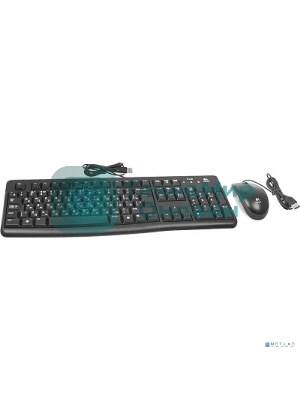 Комплект клавиатура+мышь Logitech MK120 проводной, USB, 1000 DPI, чёрный(заводская гравировка)