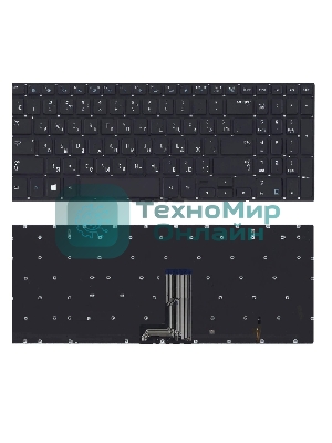 Клавиатура для ноутбука Samsung NP670Z5E-X01, черная с подсветкой