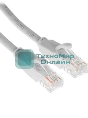 Патч-корд Vention прямой UTP cat.6, RJ45 - 1,5 м. Серый