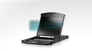 Коммутаторы консоли ATEN 8P CAT5 HIGH DENSITY DUAL RAIL LCD 19INCH OVER IP