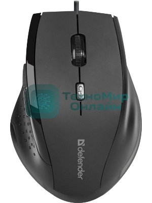 Мышь проводная Defender Accura MM-362 черный, 1600 dpi, USB, кнопки - 6