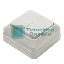 Выключатель 2-кл. BOLLETO накл. 7023 белый ASD/IN HOME 4680005959761