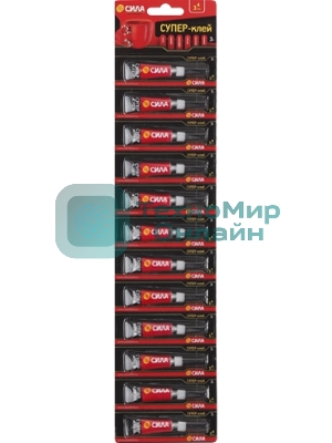 Супер-клей сверхпрочный 3г лента BL-12 SSBL12-3 (блист.12шт) СИЛА C0042302
