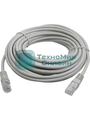 Патч-корд LANMASTER LSZH UTP cat.5e, 5.0 м, серый