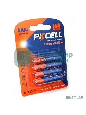 Щелочной/алкалиновый элемент питания PKCELL LR03-8B тип - AAА 8 шт в блистере