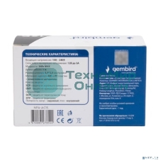 Блок питания Gembird NPA-AC15, 12В/3А, 36Вт, 1 штекер 5,5х2,5мм