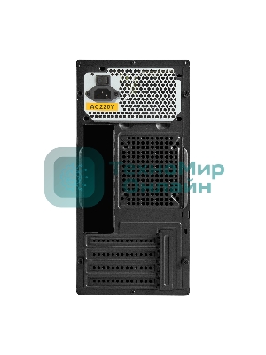 Компьютерный корпус Minitower ExeGate BAA-308M-UNS350 (mATX, БП UNS350 с вент. 12см, 2*USB, HD Audio, черный)