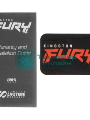 Оперативная память Kingston Fury Beast, DDR5, 32Gb (1x32GB), 6400MHz, CL32, DIMM, радиатор, черный