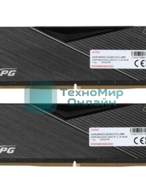 Оперативная память XPG Lancer, DDR5, 64GB (2x32GB), 6400MHz, CL32, DIMM, с радиаторами, RGB, белый
