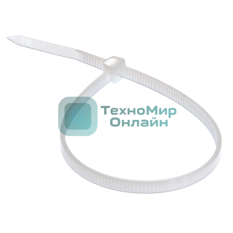 Хомут-стяжка кабельная нейлоновая Rexant 300 x 3,6 мм, белая, упаковка 100 шт.