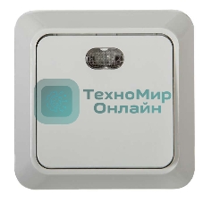 Выключатель 1-кл. BOLLETO с подсвет. накл. 7121 белый ASD/IN HOME 4680005959754