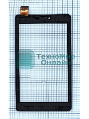 Сенсорное стекло (тачскрин) для Irbis TZ781 черное с рамкой