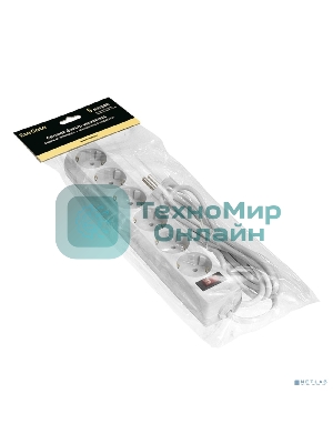 Сетевой фильтр ExeGate EX221229RUS SP-6-5W (6 розеток, 5 м, евровилка, белый)