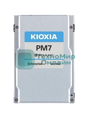 Накопитель SSD KIOXIA PM7-R, 1920Gb, SAS 24G, U.2, R/W 4200/3400, IOPS 720K/155K