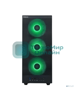 Компьютерный корпус Defender RaptorX черный,ATX,4fans,switchM/BSync