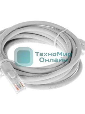 Патч-корд Vention прямой UTP cat.6, RJ45 - 1,5 м. Серый
