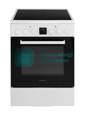 Плита электрическая Maunfeld MEC67CW08TD белый, конфорок 4 шт, духовка 59 л, 60 см x 85 см x 60 см